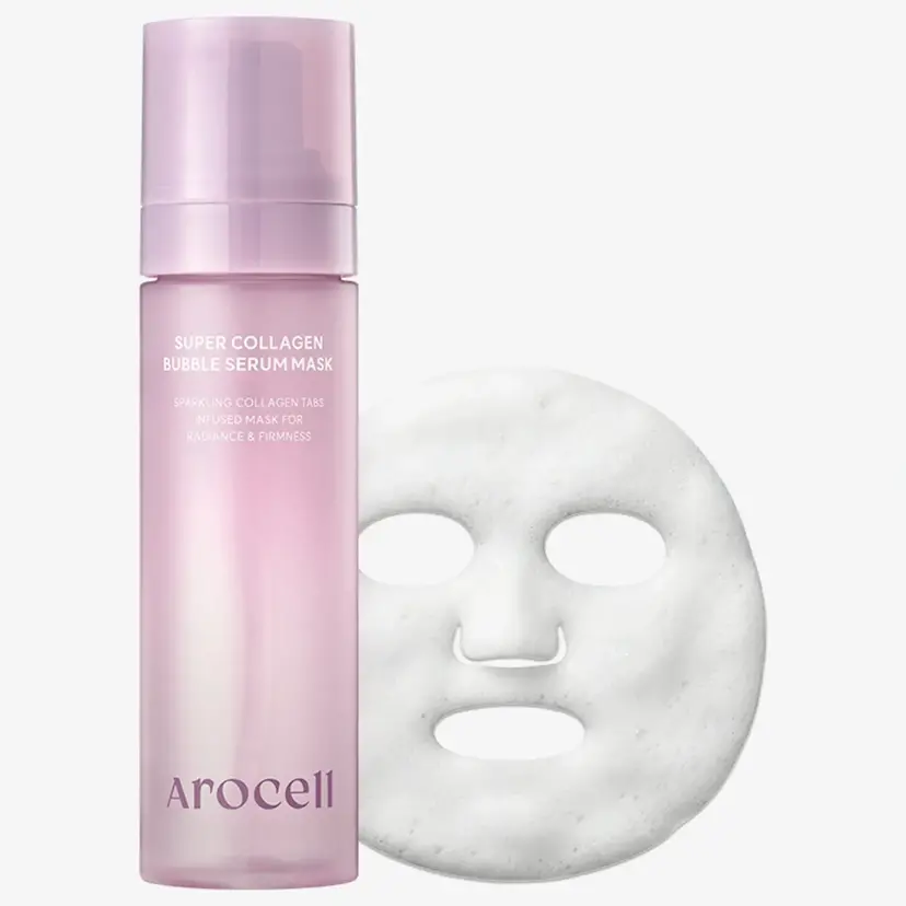 Бульбашкова сироватка-маска з колагеном Arocell Collagen Bubble Serum Mask, 90 мл — Фото 1
