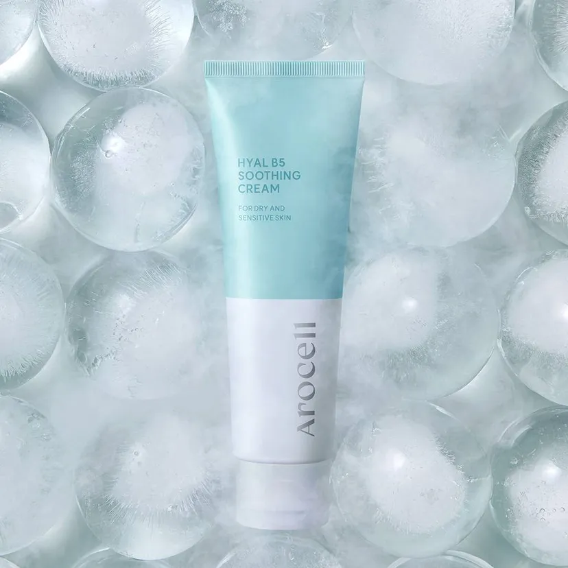 Заспокійливий крем з 5% пантенолу для чутливої шкіри Arocell Hyal B5 Soothing Cream 80 мл — Фото 2