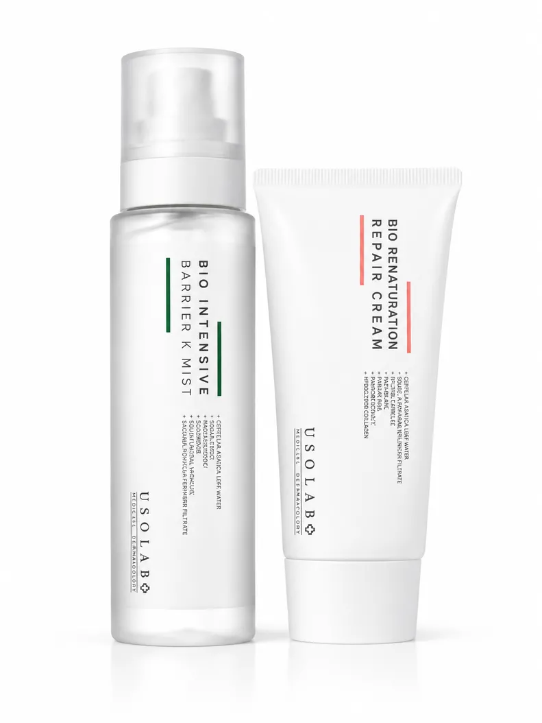 Набір Usolab 1+1 Міст захисний Bio Intensive Barrier K Mist Usolab 150 мл + Крем для регенерації та омолодження шкіри Bio Renaturation Repair Cream 50 мл