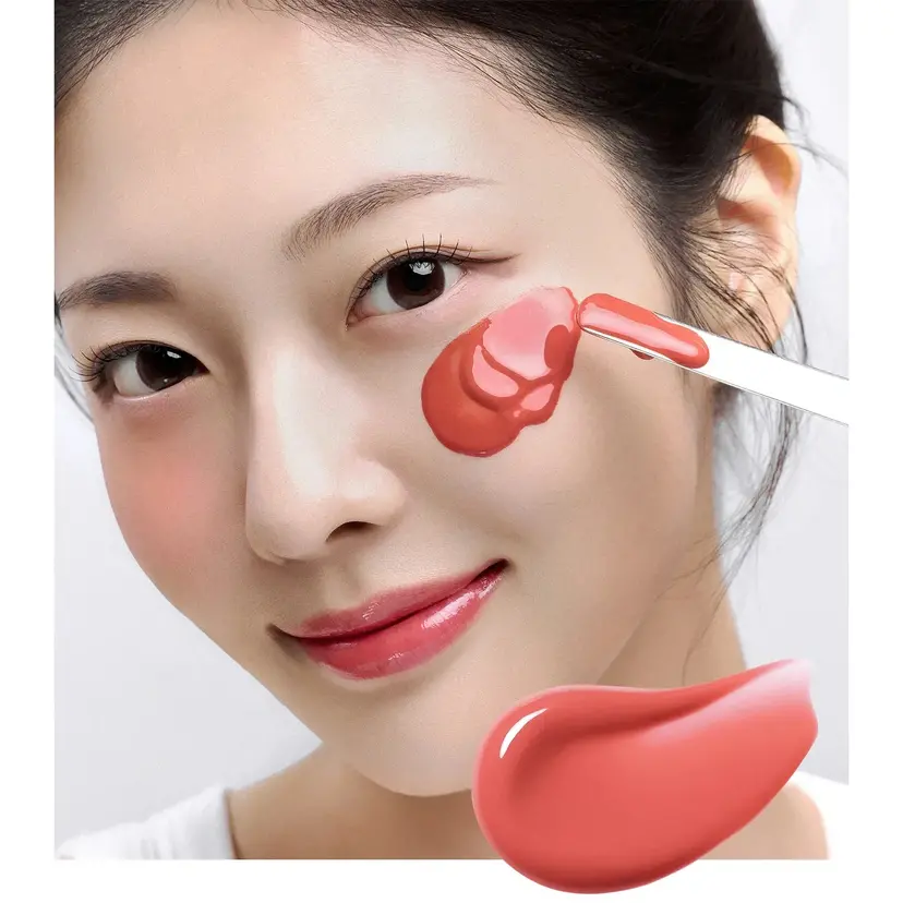 Зволожувальні рідкі ампульні рум'яна House of Hur Moist Ampoule Blusher Peach Coral, 10 мл — Фото 1