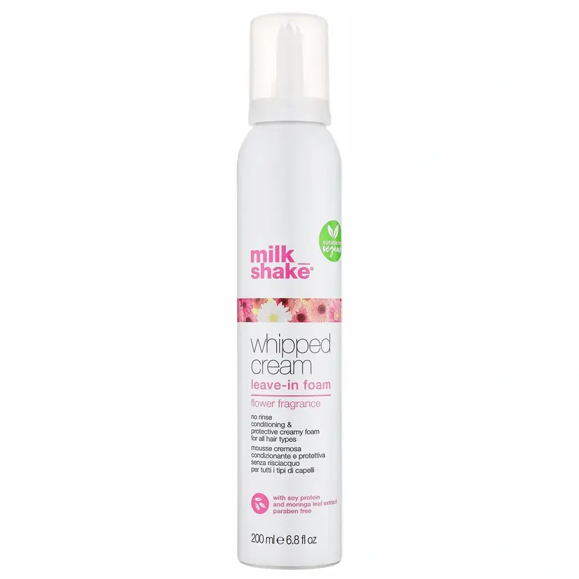 Крем-пінка незмивна для зволоження волосся Milk Shake Whipped Cream Leave-in Foam Flower Fragrance, 200 ml