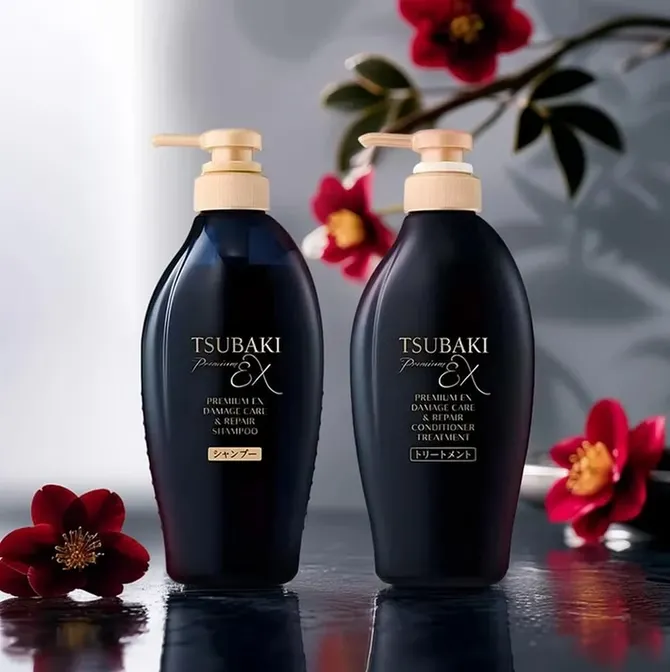 Шампунь для відновлення волосся Tsubaki Shiseido Premium EX Damage Care &amp; Repair Shampoo 450мл — Фото 2